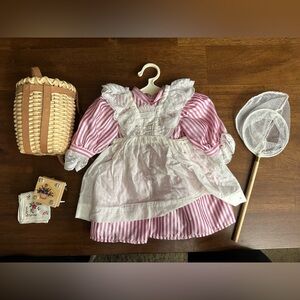 Pleasant Company American Girl Samantha Pinafore Dress and Nature Paraphernalia
